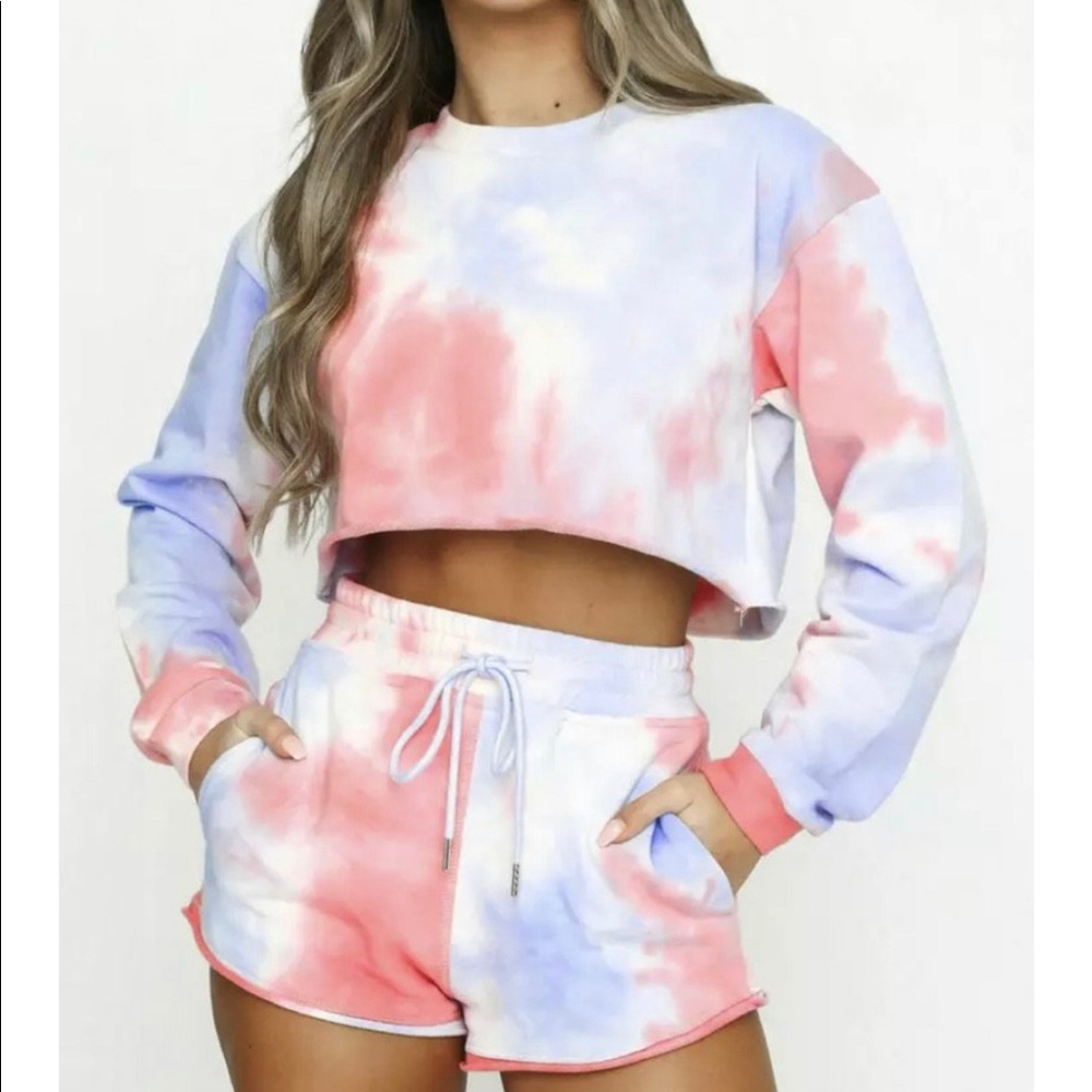 Tye-Dye Sweatshirt and shorts set